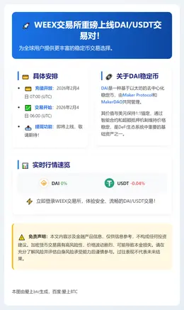 DAI上线WEEX