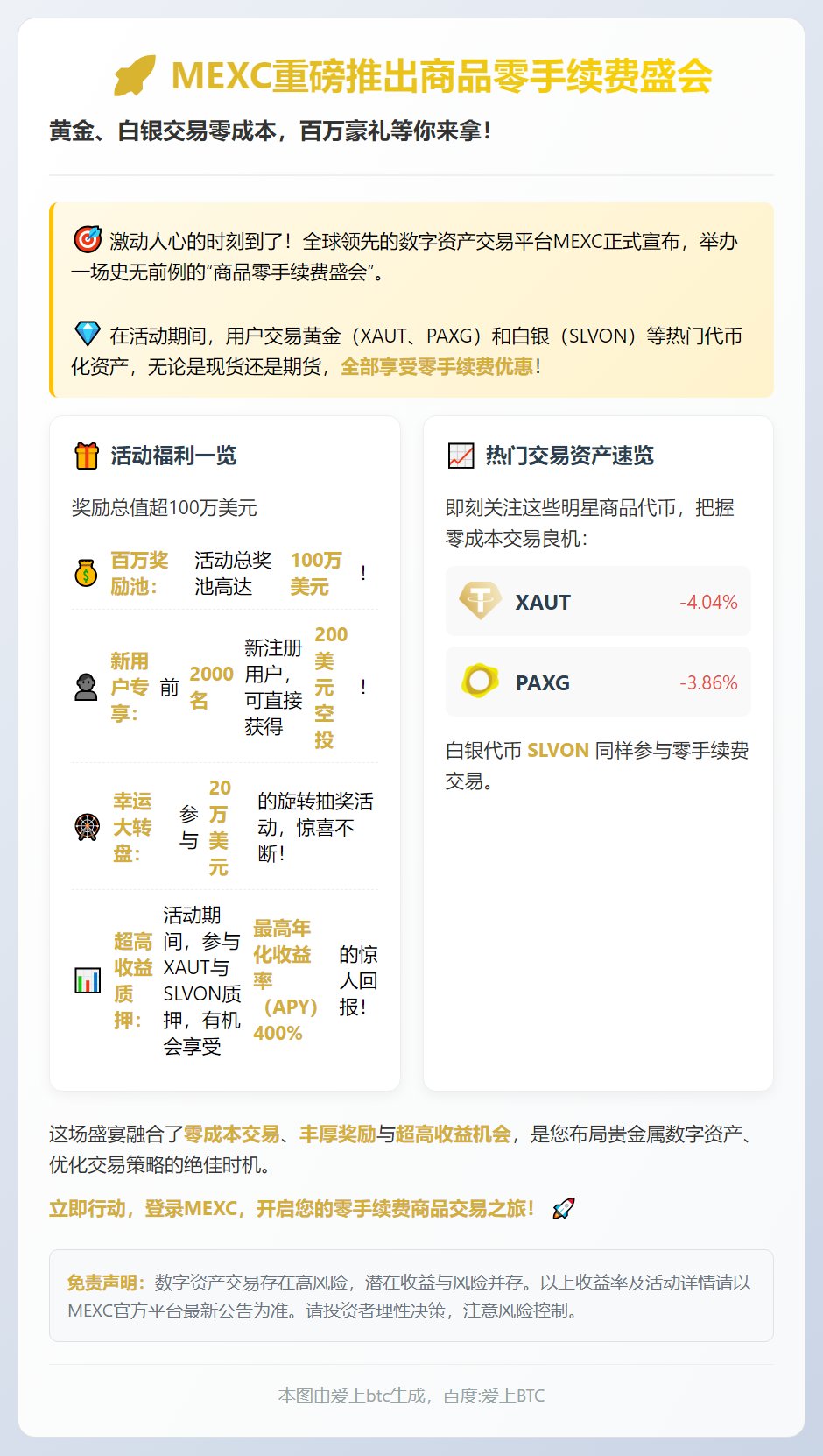 墨西哥城交易所零手续费盛会，百万美元奖励