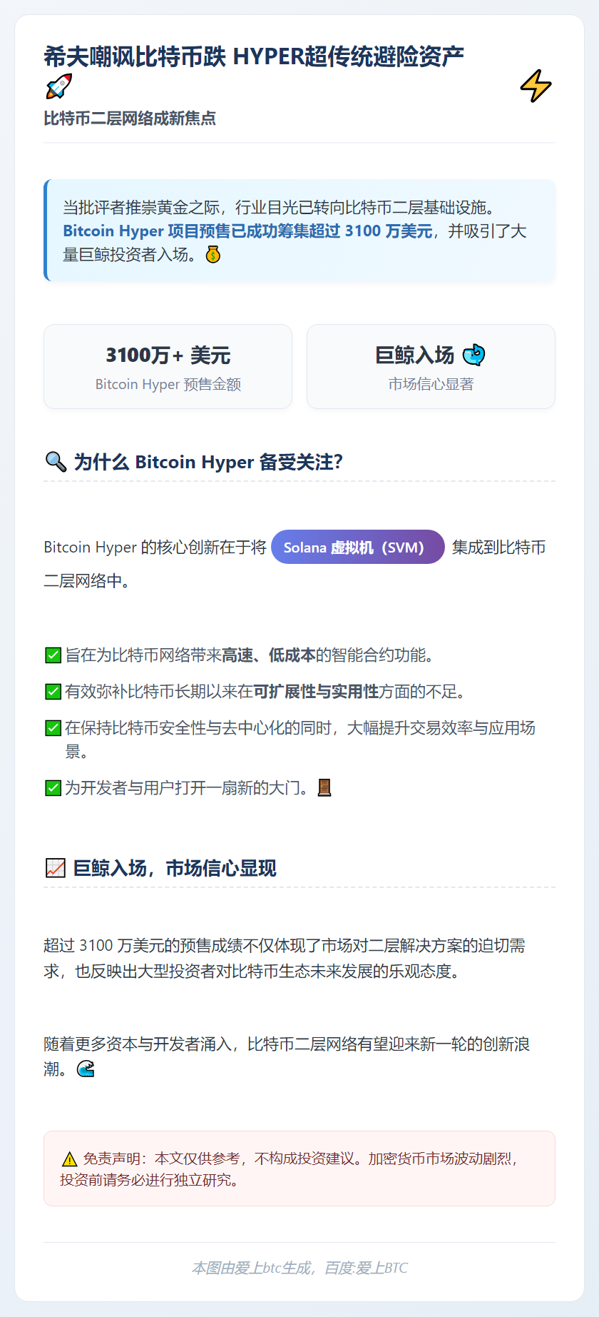 希夫嘲讽比特币跌 HYPER超传统避险资产