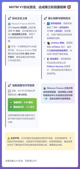 MUTM V1协议激活，达成第三阶段里程碑