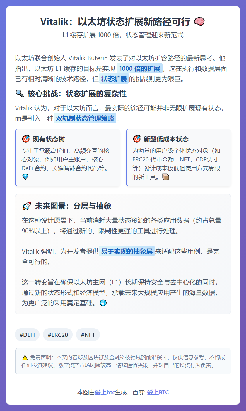 Vitalik：以太坊状态扩展新路径可行