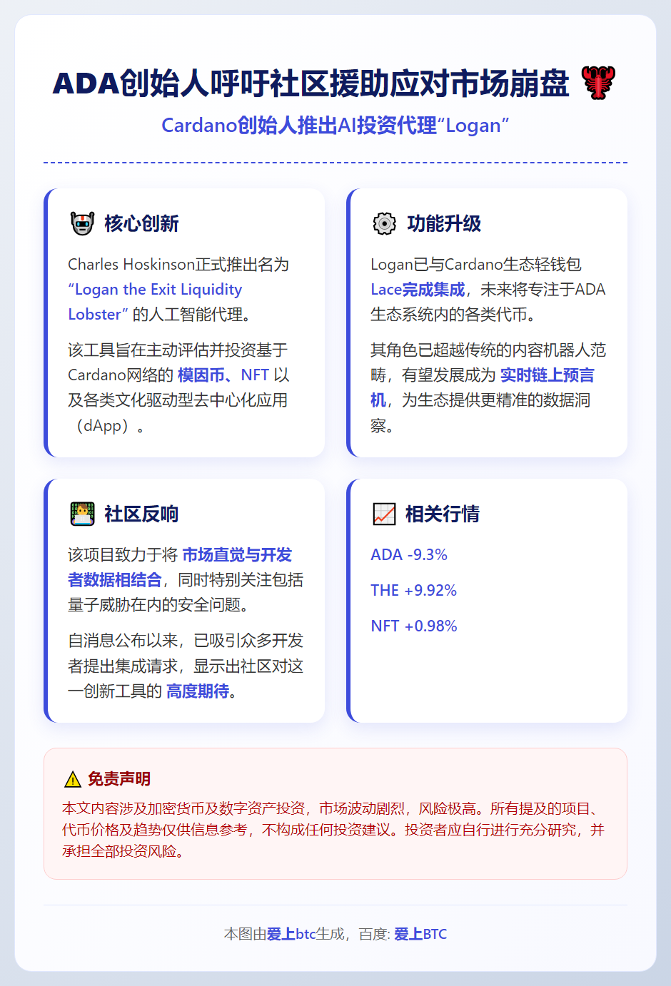 ADA创始人呼吁社区援助应对市场崩盘