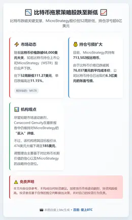 比特币拖累策略股跌至新低