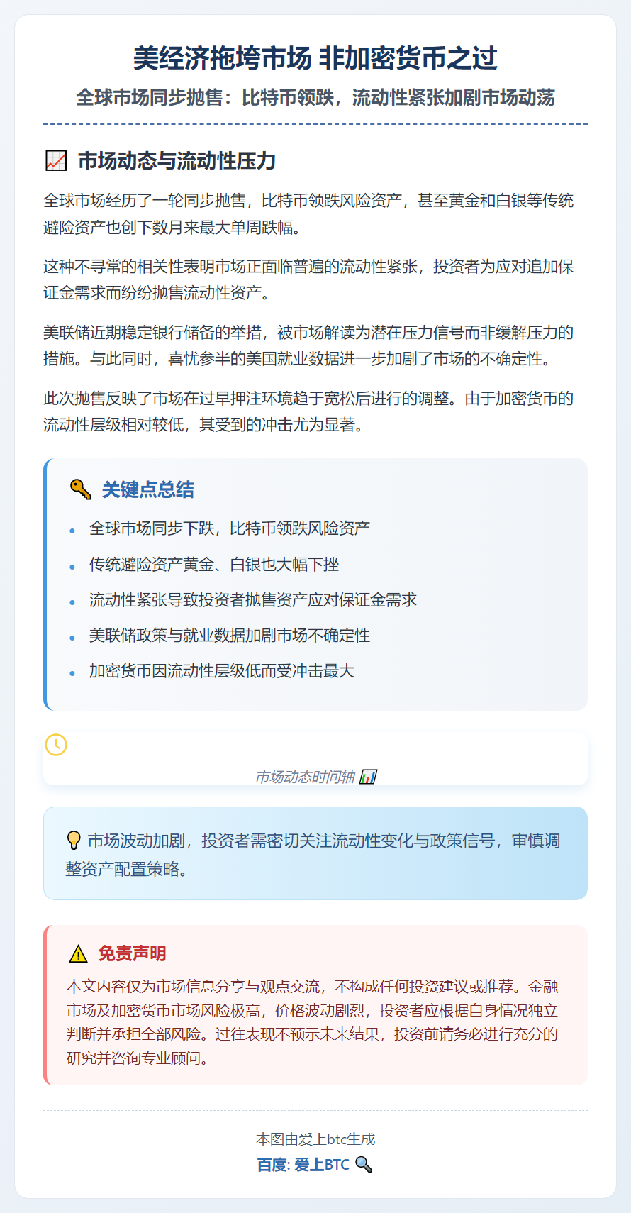 美经济拖垮市场 非加密货币之过