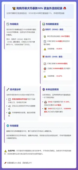 狗狗币柴犬币暴跌10% 资金外流创纪录