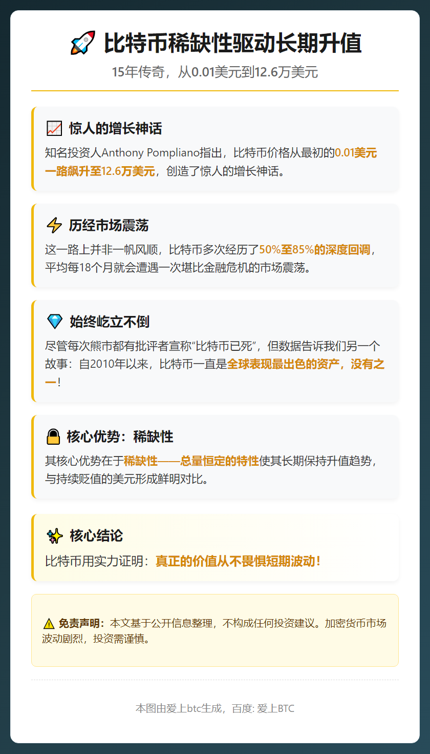 比特币稀缺性驱动长期升值