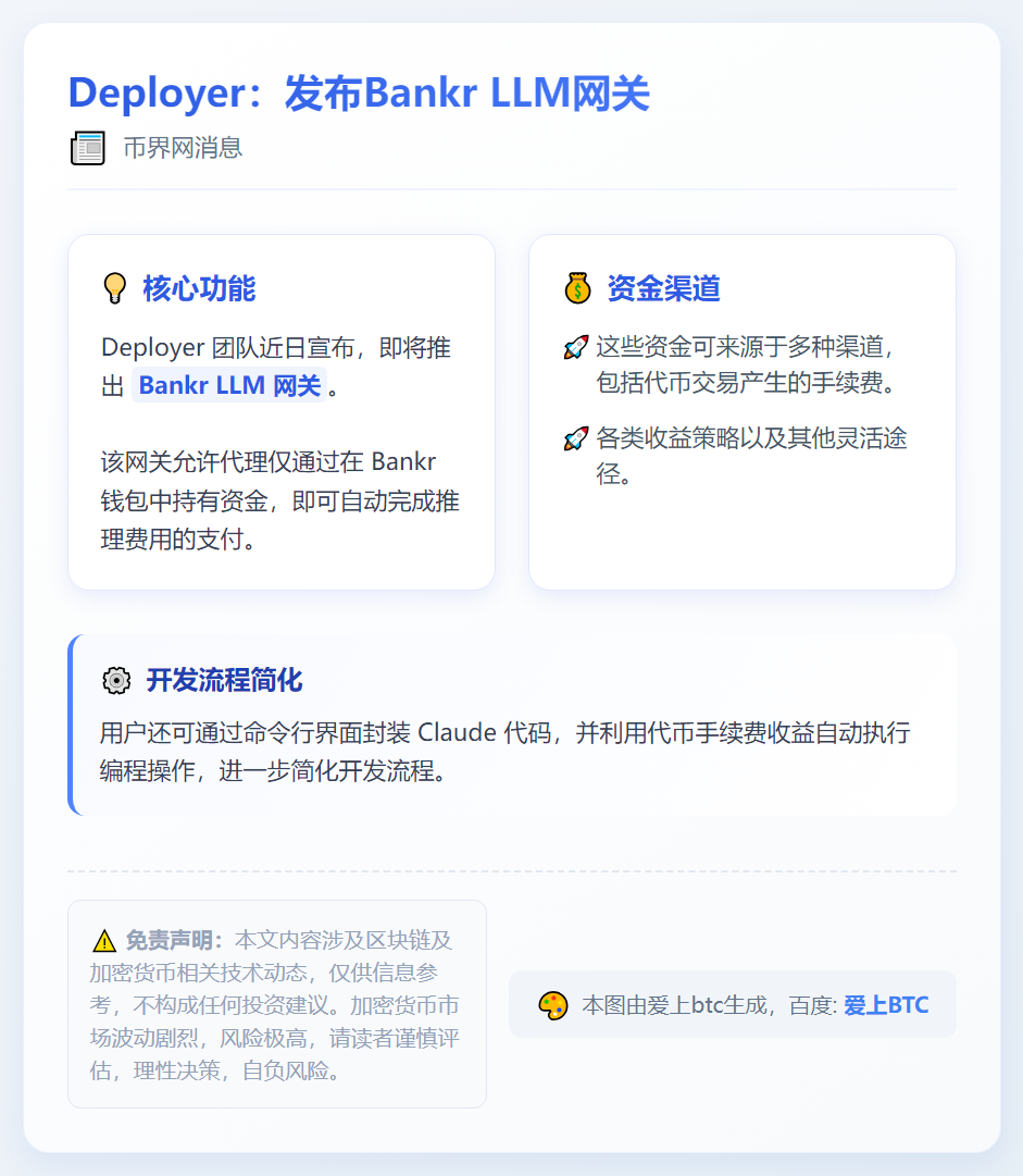 Deployer：发布Bankr LLM网关