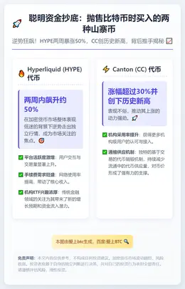 聪明资金抄底：抛售比特币时买入的两种山寨币