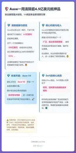 Aave一周清算超4.5亿美元抵押品