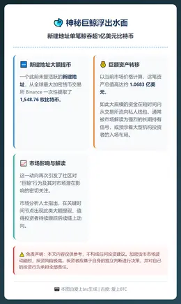 新建地址从币安提取超1500枚比特币