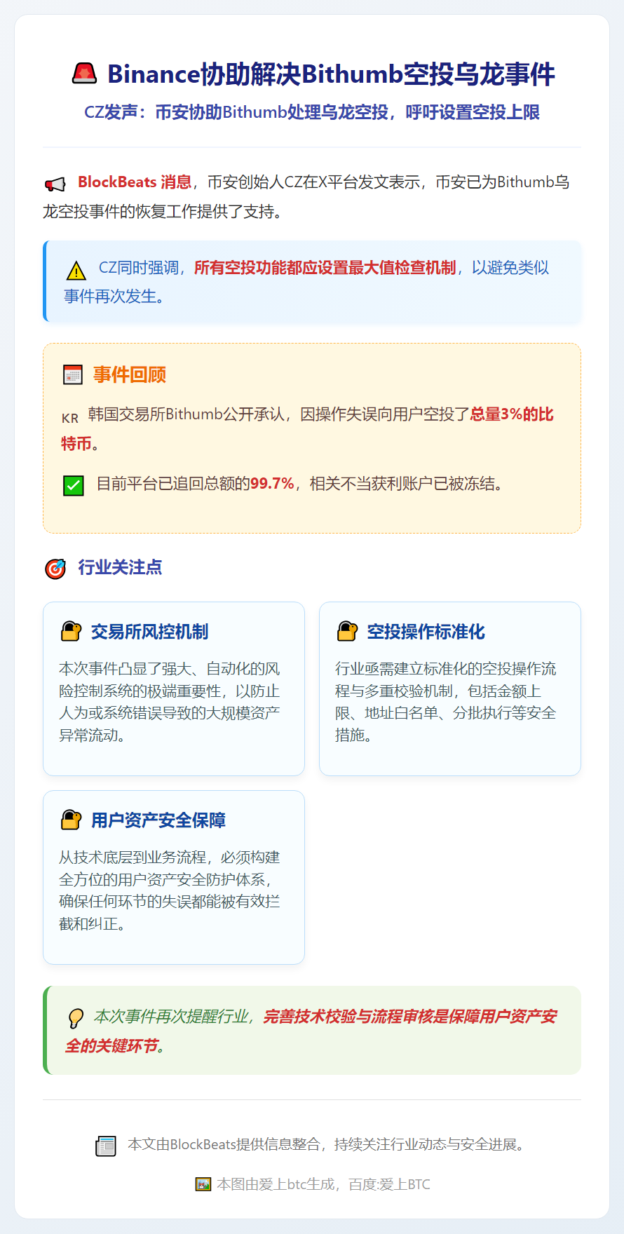 Binance协助解决Bithumb空投乌龙事件