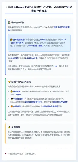 Bithumb补偿低价卖出BTC用户并发放访问金