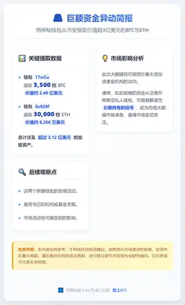 两新钱包从币安提取大量BTC与ETH