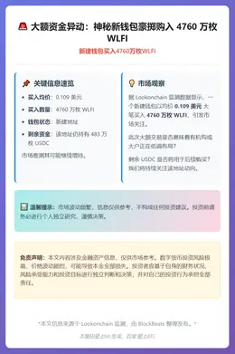 新建钱包买入4760万枚WLFI