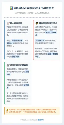超6成经济学家反对沃什AI降息论