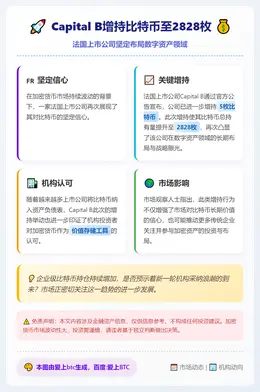 Capital B增持比特币至2828枚