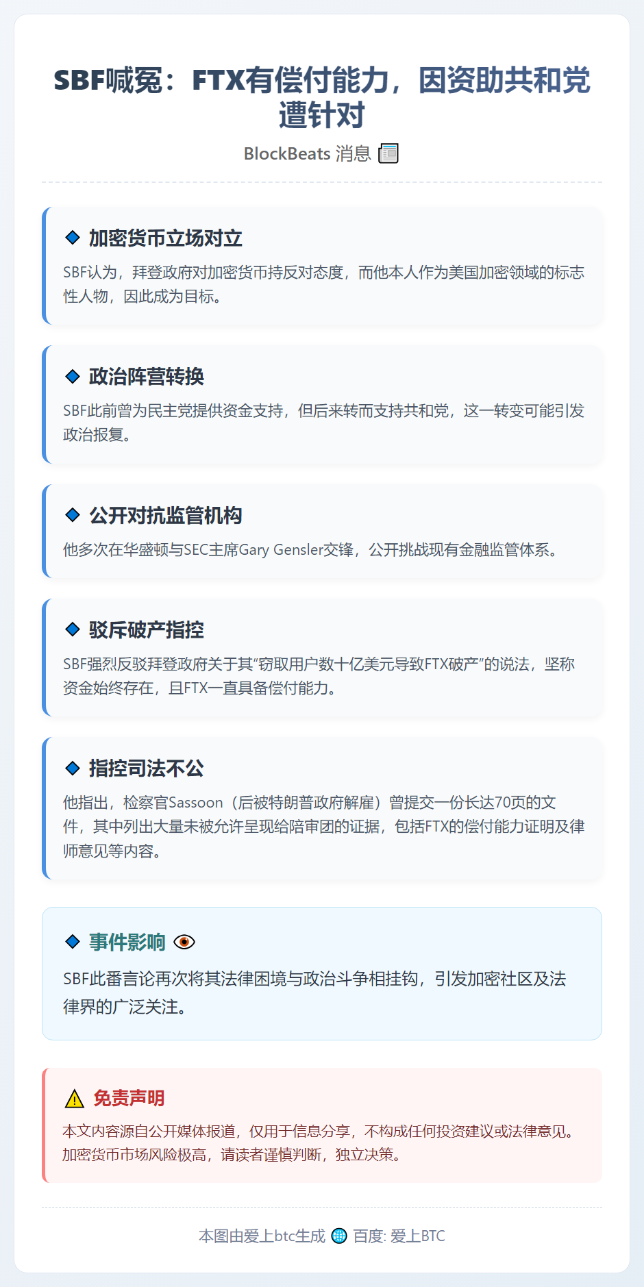 SBF喊冤：FTX有偿付能力，因资助共和党遭针对