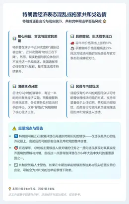 特朗普经济表态混乱或拖累共和党选情