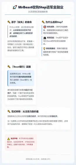 MrBeast收购Step进军金融业