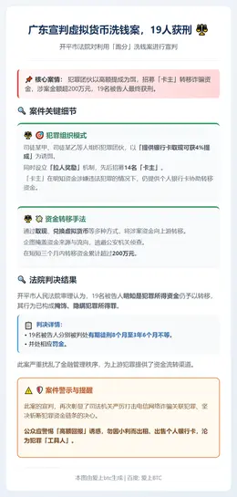 广东宣判虚拟货币洗钱案，19人获刑