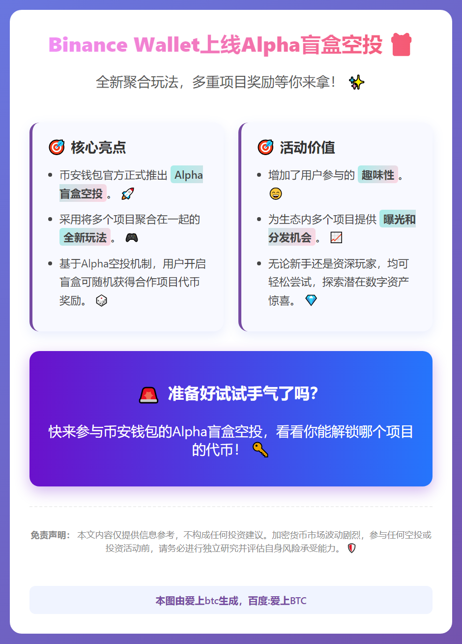 Binance Wallet上线Alpha盲盒空投