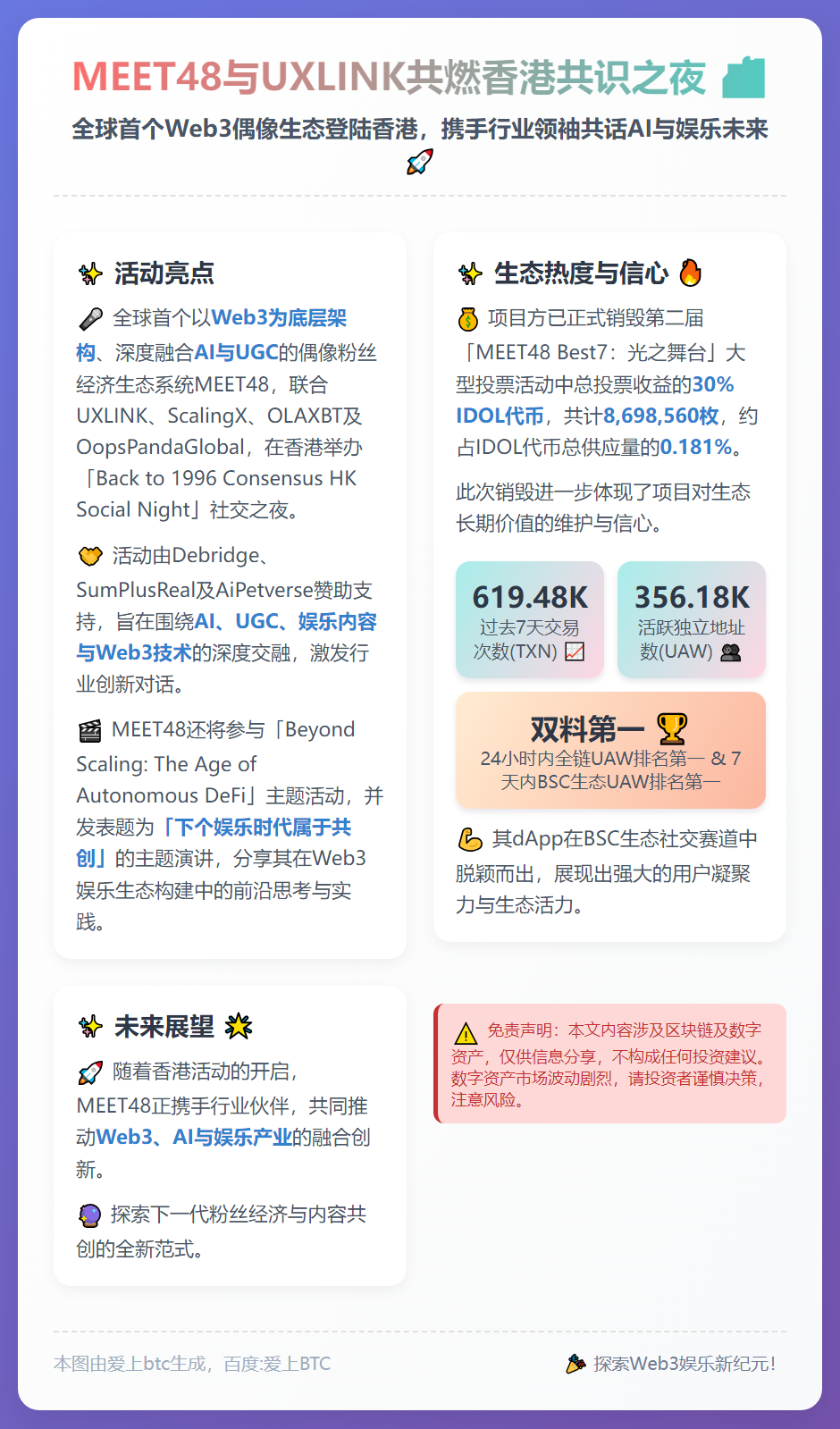 MEET48与UXLINK共燃香港共识之夜
