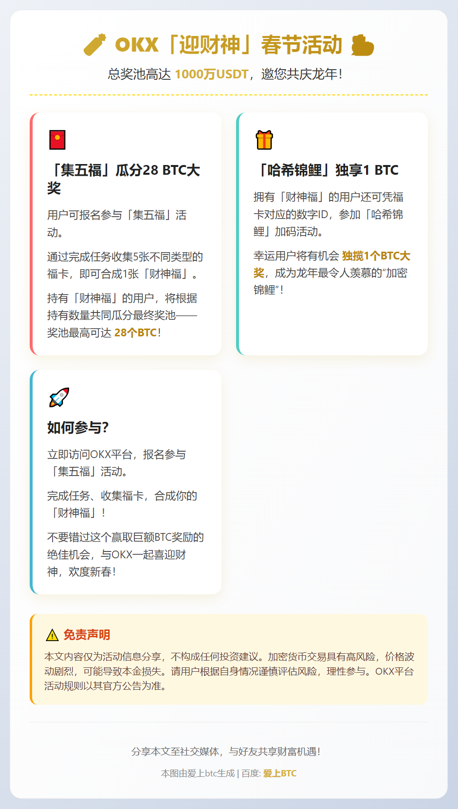 OKX春节活动：瓜分1000万USDT奖池