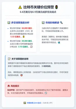 比特币跌破6.6万将触发5.32亿多单清算
