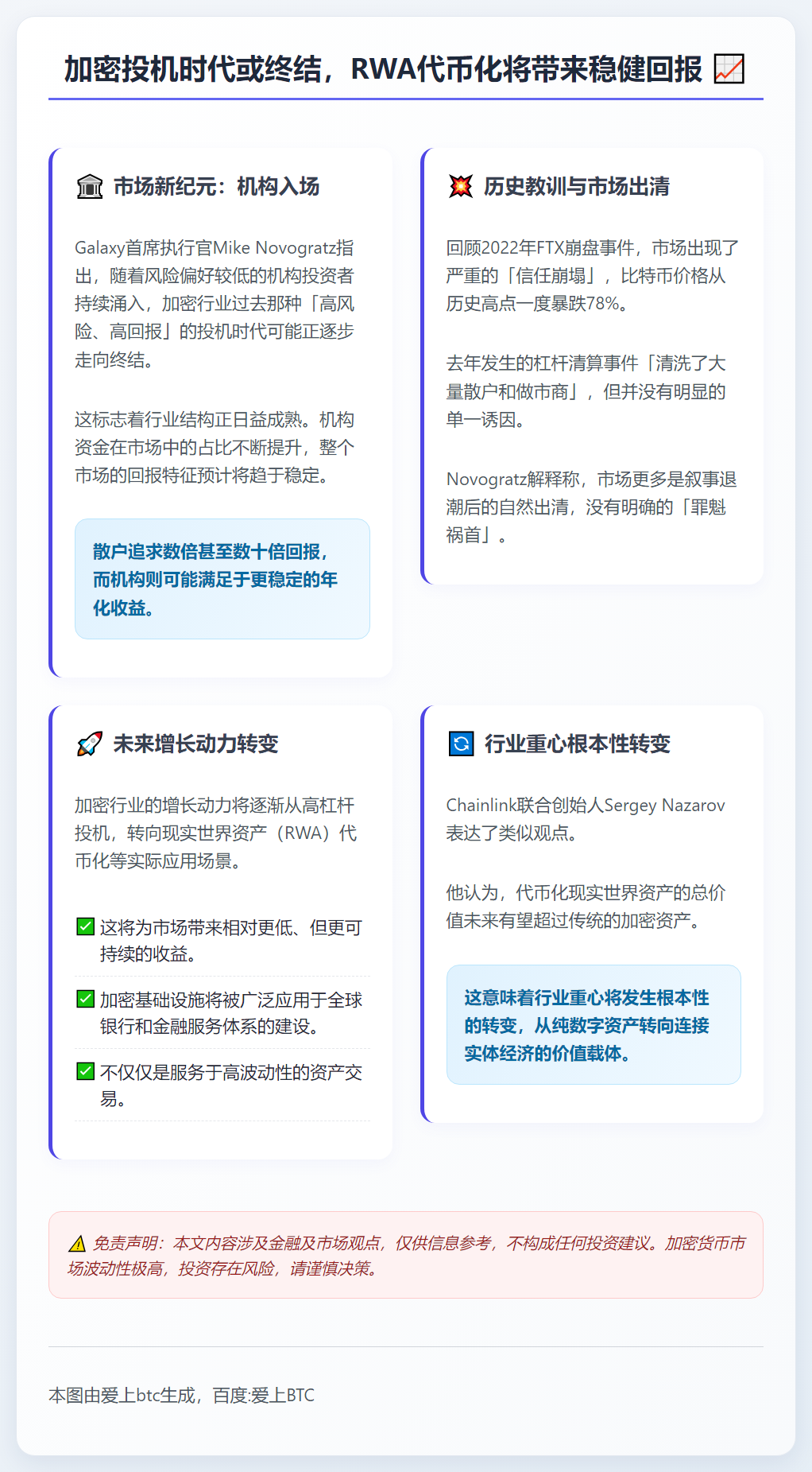 加密投机时代或终结，RWA代币化将带来稳健回报