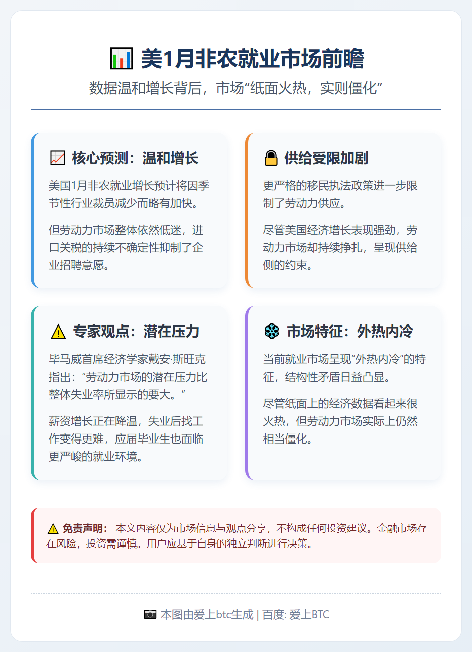 美1月非农前瞻：就业增长温和，市场僵化隐现