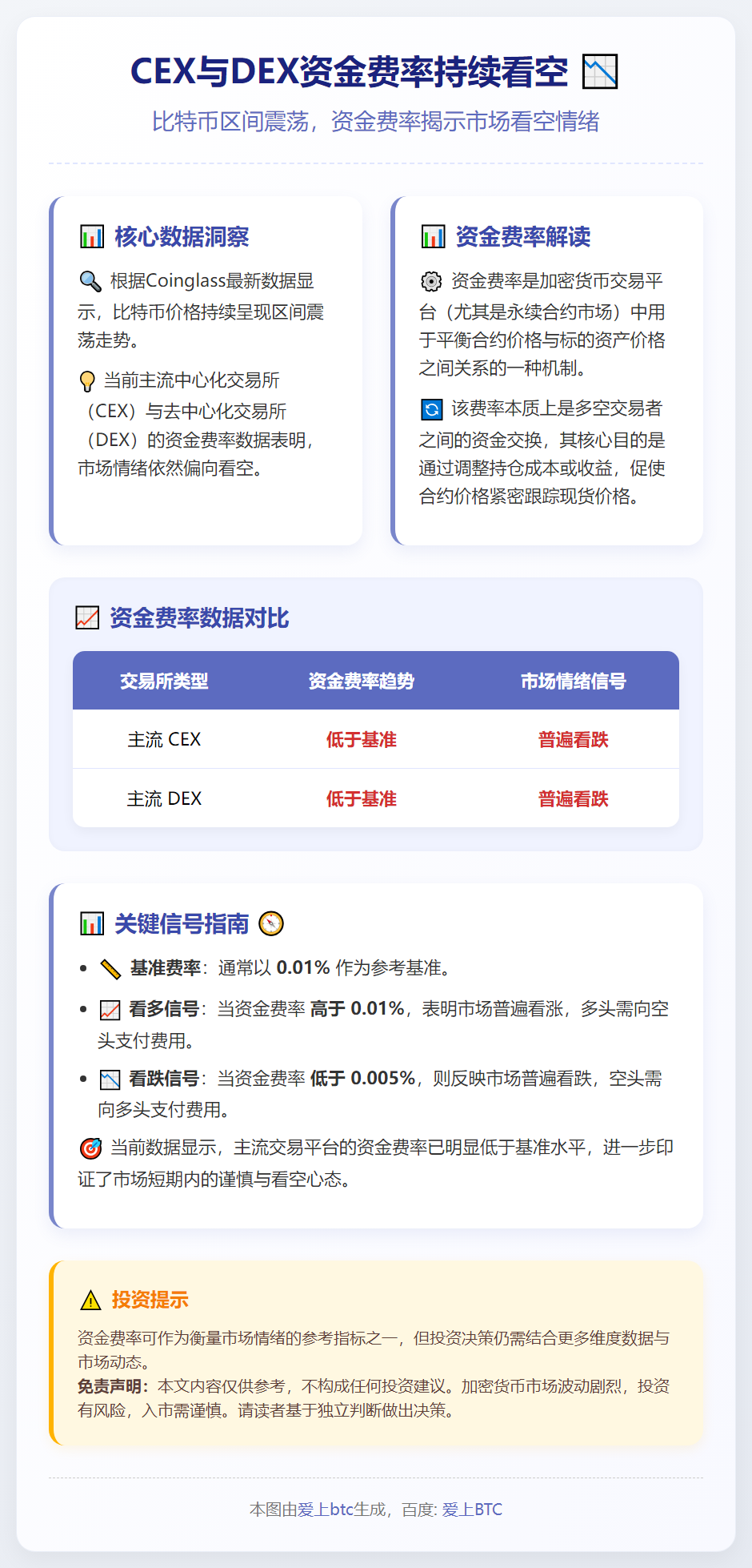 CEX与DEX资金费率持续看空