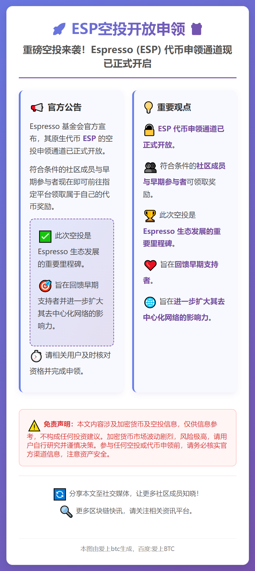 ESP空投开放申领