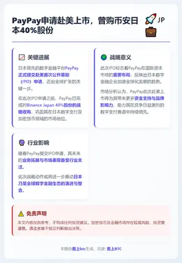 PayPay申请赴美上市，曾购币安日本40%股份
