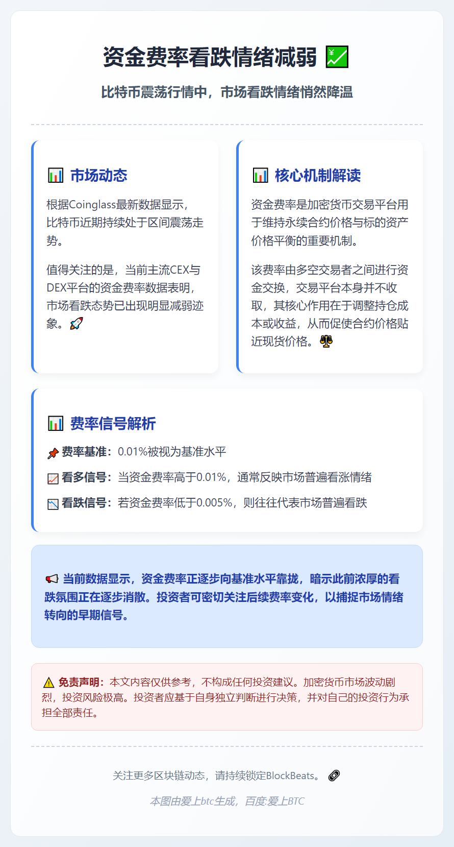 资金费率看跌情绪减弱