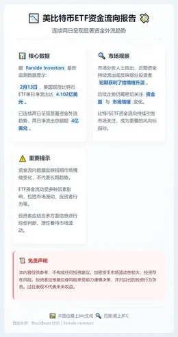 美比特币ETF两日净流出超4亿美元