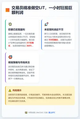 交易员做空LIT浮盈317万