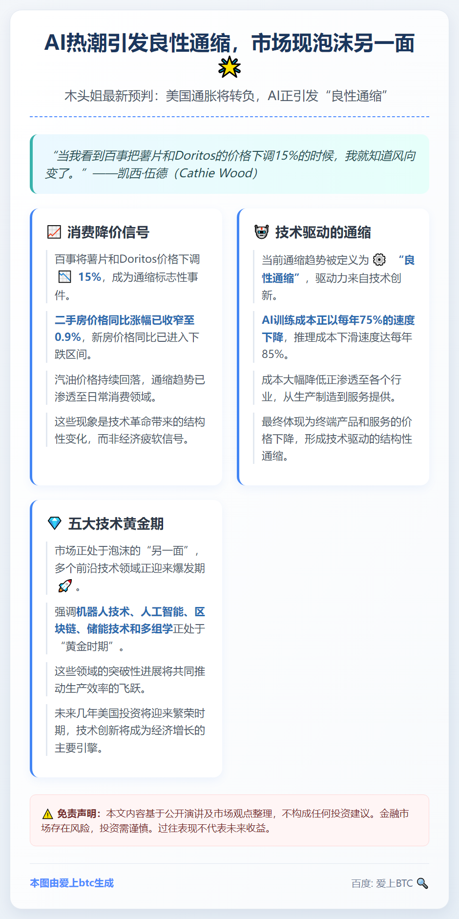 AI热潮引发良性通缩，市场现泡沫另一面