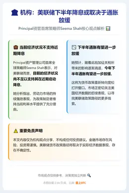 机构：美联储下半年降息或取决于通胀放缓