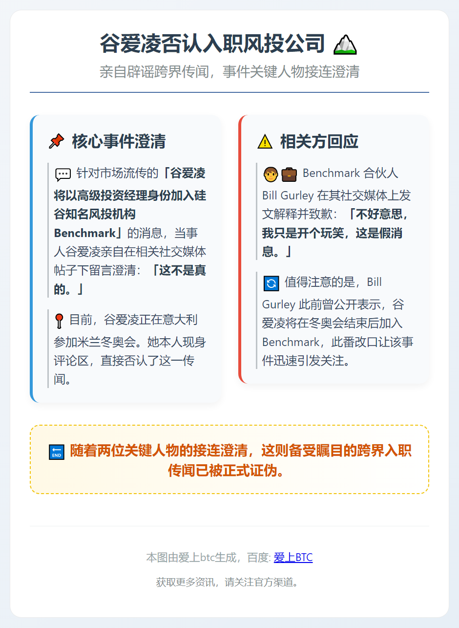 谷爱凌否认入职风投公司