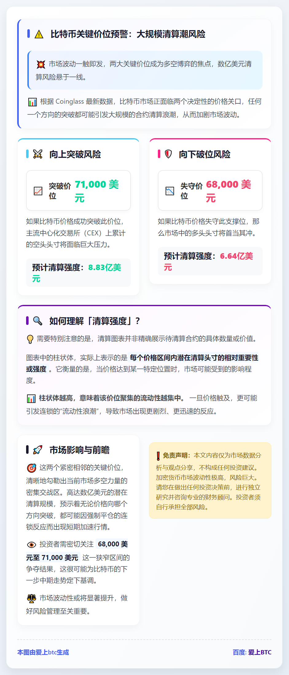 比特币破7.1万将引发8.83亿空单清算