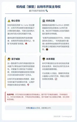 机构或「接管」比特币开发主导权，量子风险不容忽视
