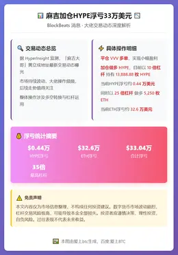 麻吉加仓HYPE浮亏33万美元