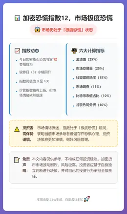 加密恐慌指数12，市场极度恐慌