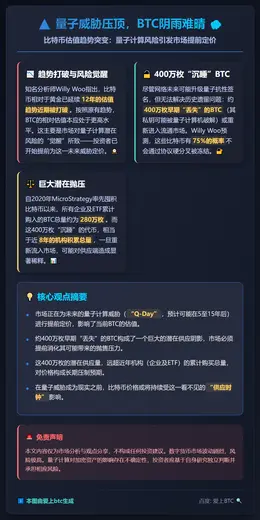 量子威胁压顶，BTC阴雨难晴
