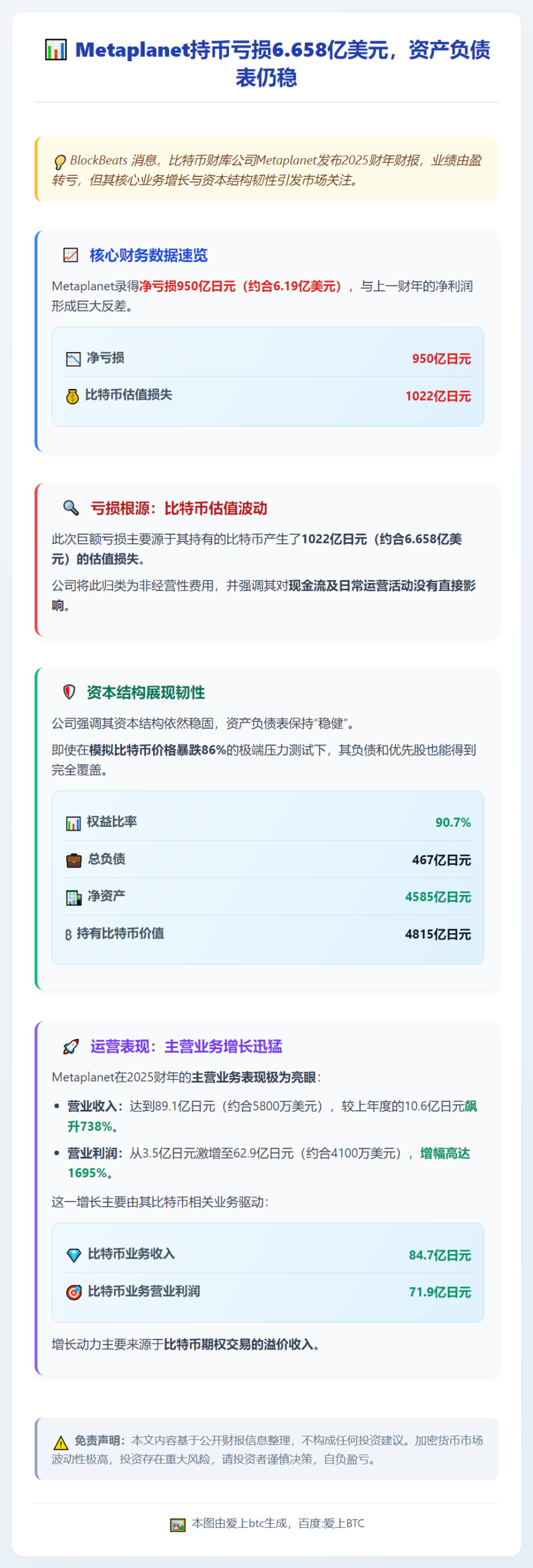 Metaplanet持币亏损6.658亿美元，资产负债表仍稳