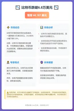 比特币跌破6.8万美元