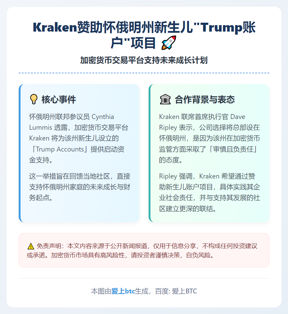 Kraken赞助怀俄明州新生儿