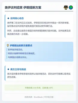 美伊谈判结束 伊朗提新方案