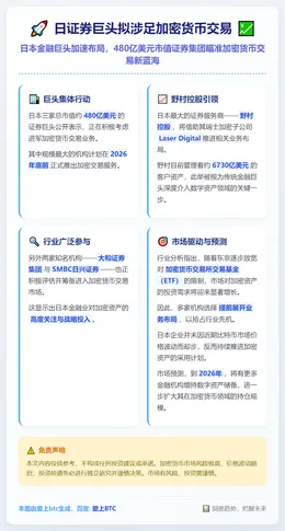 日证券巨头拟涉足加密货币交易
