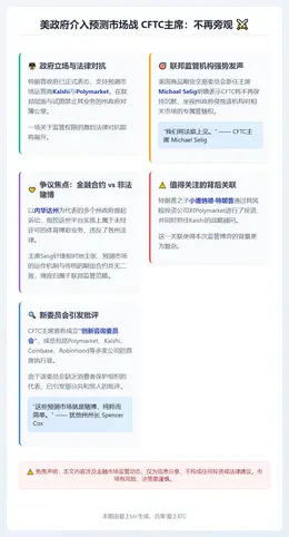 美政府介入预测市场战 CFTC主席：不再旁观